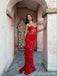 Sexy Red Mermaid Spaghetti Straps Maxi Long Party Prom Dresses,Evening Dress,13486