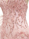 Pink Sheath paghetti Straps Short Prom Homecoming Dresses,Short Prom Dresses,CM961