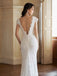 Sexy Mermaid V-neck Open Back Handmade Lace Wedding Dresses,WD807