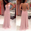 Pink Prom Dresses, V-Neck Prom Dresses,Backless Long Prom Dresses,Pretty Prom Dresses,Party Prom Dresses,Evening Prom Dresses,Prom Dresses Online,PD0076