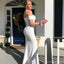 Simple White Mermaid Off Shoulder Maxi Long Party Prom Dresses,Evening Dress,13548