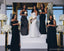 Mismatched Black Mermaid Maxi Long Bridesmaid Dresses For Wedding,WG1764