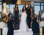 Mismatched Black Mermaid Maxi Long Bridesmaid Dresses For Wedding,WG1764