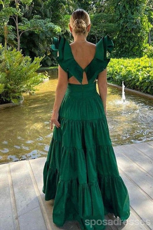 Sexy Green A-line Maxi Long Party Prom Dresses,Evening Gowns,13569