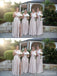 Simple One Shoulder A-line Side Slit Maxi Long Wedding Guest Bridesmaid Dresses,WG1731