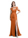 Unique Mismatched Burnt Orange Mermaid Cheap Bridesmaid Dresses Online, WG933