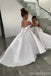 Sweet Satin A-line Top Tulle Long Flower Girl Dresses With Bow, Cute Flower Girl Dress, FG0195