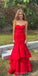 Elegant Red Mermaid Sweetheart Strapless Long Party Prom Dresses,Evening Dress,13362