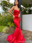 Sexy Red Mermaid Sweetheart Maxi Long Party Prom Dresses,Evening Dress,13410