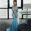 Sexy Blue Mermaid Off Shoulder Maxi Long Bridesmaid Dresses For Wedding,WG1770