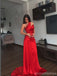 Sexy Red Mermaid One Shoulder Maxi Long Party Prom Dresses,Evening Dress,13466