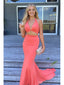 Sexy Mermaid Halter Two Pieces Maxi Long Party Prom Dresses,Evening Dress,13376