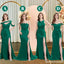 Robes de demoiselle d’honneur vert émeraude dépareillé en ligne, robes de demoiselles d’honneur bon marché, WG733