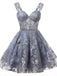 Cute Grey A-line Sweetheart Mini Short Prom Homecoming Dresses,Party Dress,CM1003