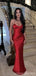 Sexy Red Mermaid Spaghetti Straps Maxi Long Party Prom Dresses,Evening Dress,13348