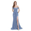 Mismatched Slate Blue Mermaid Cheap Bridesmaid Dresses Online, WG1081