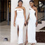 Simple White Sheath One Shoulder Maxi Long Bridesmaid Dresses For Wedding Party,WG1850