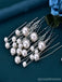 Handmade Pearl U-shaped Clip Dirty Braid Hair Accessories Flash Diamond Hair Fork for Women, HP536