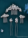 Sparkly Rhinestone Hair Accessories Hairpin Handmade Hair Comb Headwear Set, HP387