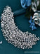 Sparkly Silver Handmade Diamond Hair Hoop Accessories for Women, HP415