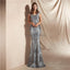 Scoop Grau Sparkly Sequin Mermaid Abend Prom Dresses, Abend Party Prom Dresses, 12063