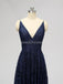 Spaghetti Strapls Lace Navy Lace Short Cheap Bridesmaid Dresses Online, WG588