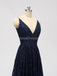 Spaghetti Strapls Lace Navy Lace Short Cheap Bridesmaid Dresses Online, WG588