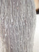 Gray V Neck Lace Beaded Mermaid Evening Prom Dresses, Evening Party Prom Dresses, 12044