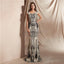 Scoop Grey Sparkly Sequin Mermaid Evening Prom Dresses, Evening Party Prom Dresses, 12063