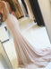 Sexy Backless Side Slit Deep V Neck Mermaid Long Evening Prom Dresses, 17592