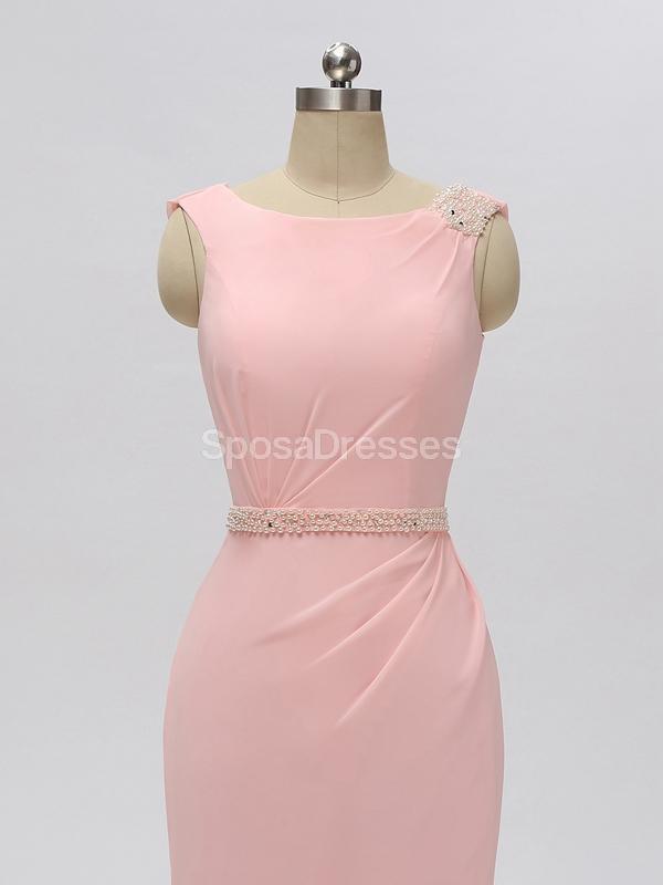 Scoop Pink Chiffon Γοργόνα Long Φορέματα Παράνυμφων Online, WG604