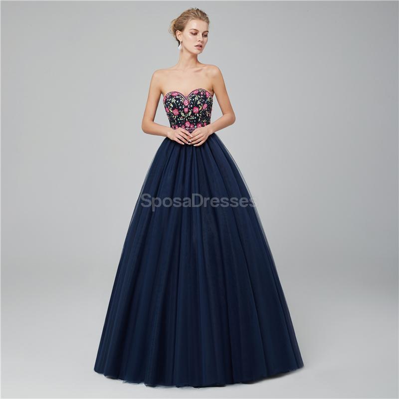 Querida A linha bordado vestido de baile Evening Prom Dresses, Evening Party Prom Dresses, 12021