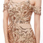 Off Shoulder Sparkly Gold Sequin Mermaid Evening Prom Φορέματα, Βραδινά Κομματικά Φορέματα, 12105