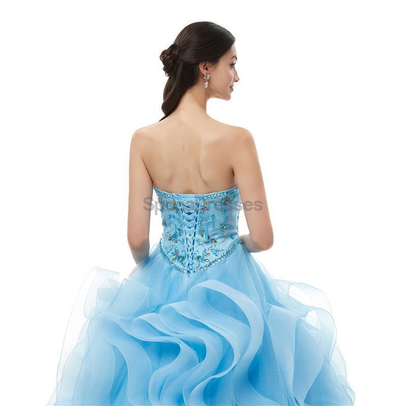 Sweetheart Blue Heavy Beaded Quinceanera Dresses, Evening Party Prom Dresses, 12099