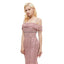 Off Shoulder Dusty Pink Lace Mermaid Evening Prom Dresses, Evening Party Prom Dresses, 12049