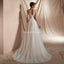 V Neck Lace A-line Cheap Wedding Dresses Online, Unique Bridal Dresses, WD580