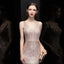 Sexy Mermaid V Neck Champagne Gold Long Soirée Prom Dresses, Soirée Prom Dresses, 12319