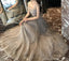 Off Shoulder Sparkly Gold A-line Long Evening Prom Dresses, Cheap Custom Sweet 16 Dresses, 18567