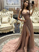 Sexy 2 Pieces Deep V Neckline Simple Chiffon Long Evening Prom Dresses, Popular Cheap Long Custom Party Prom Dresses, 17323