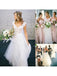 V Neck Lace Cap Sleeves Cheap Custom Long Wedding Bridal Dresses, WD289