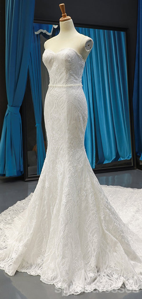 Sweetheart Lace Mermaid Wedding Dresses Online, Cheap Bridal Dresses, WD621