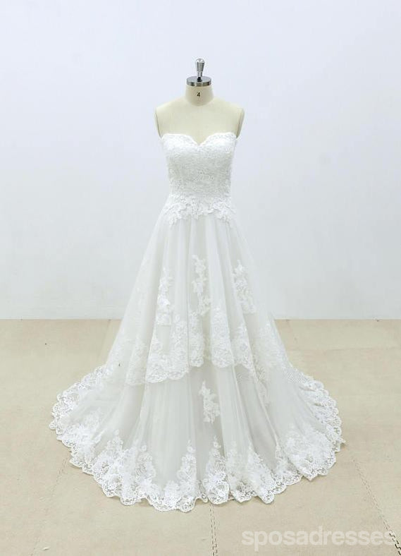 Erschwingliche Sweetheart Lace A-line Unique Wedding Dresses Online, WD392