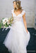 V Neck Lace Cap Sleeves Cheap Custom Long Wedding Bridal Dresses, WD289