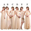 Mismatched Pretty Chiffon Long Different Styles A Line Bridesmaid Dresses, WG118