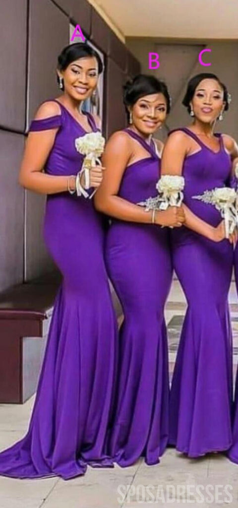 Mismatched Gold Mermaid Cheap Long Cheap Bridesmaid Dresses Online, WG935