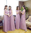 Mismatched Blue Tulle Long Bridesmaid Dresses, Bridesmaid Dresses, BD006