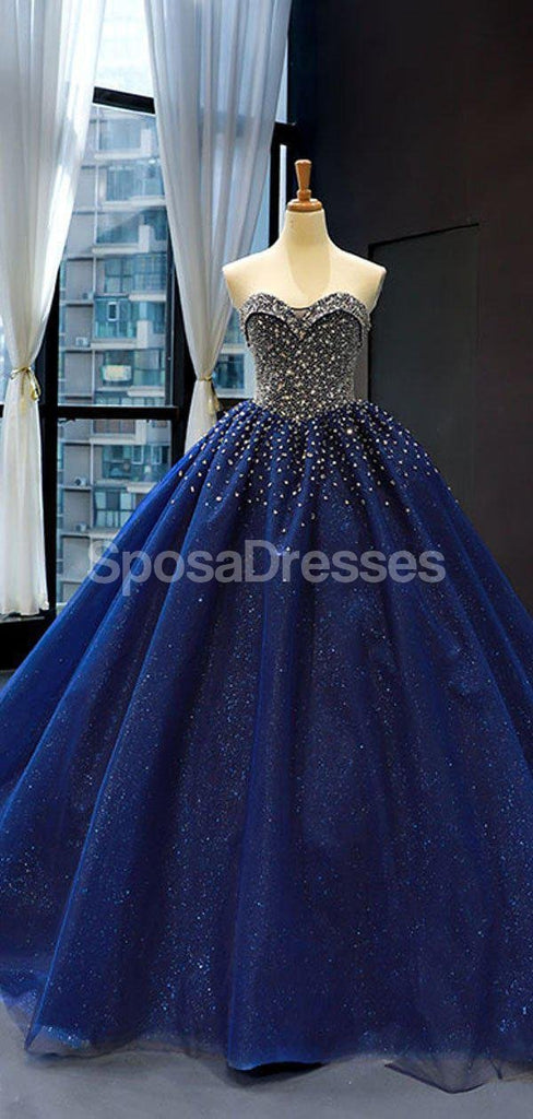 Sparkly Sweetheart Beaded Long Evening Prom Dresses, vestidos de fiesta de noche, 12257