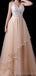 Querida pescoço ouro lantejoulas uma linha barato longo Evening Prom Dresses, Evening Party Prom Dresses, 12350