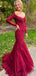 Mermaid Lace Applique Long Prom Dresses, Sweet 16 Prom Dresses, 12502