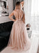 Sweetheart Neck Gold Pailletten A-Linie Günstige lange Abend Prom Kleider, Abend Party Prom Kleider, 12350